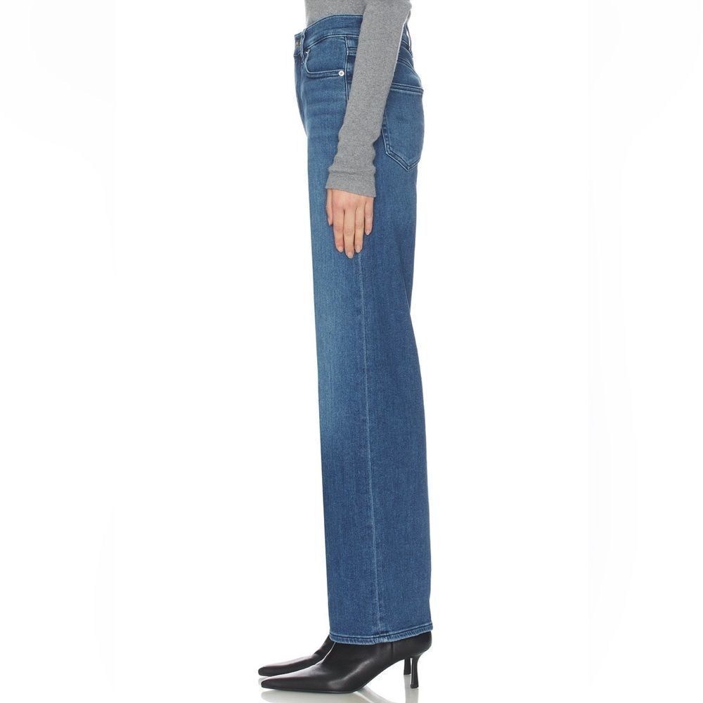 FRAME LE Slim Palazzo Wide Leg jeans in “Bixby” dark wash - Picture 5 of 9